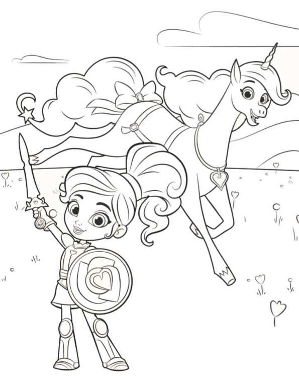 Knight And Princess Coloring Pages